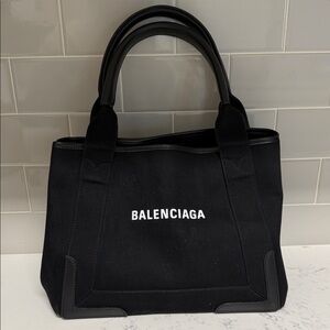 Balenciaga Black Canvas Tote Bag